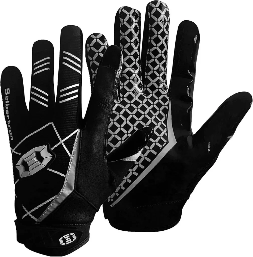 Guantes Receptor Tocho Seibertron Pro 3.0 Elite Ultra-stick en negro y gris