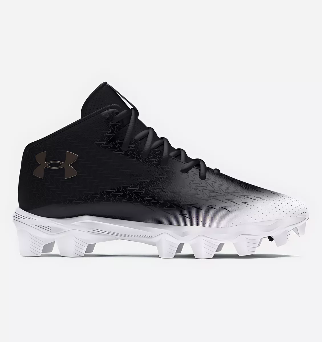 Taco de fútbol americano Under Armour en negro y blanco.