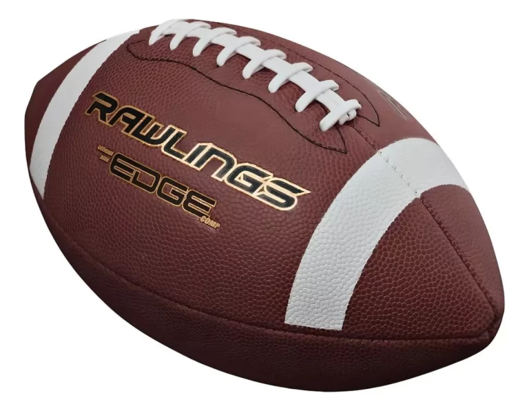 Balón de fútbol americano Rawlings de piel sintética en tamaño oficial.