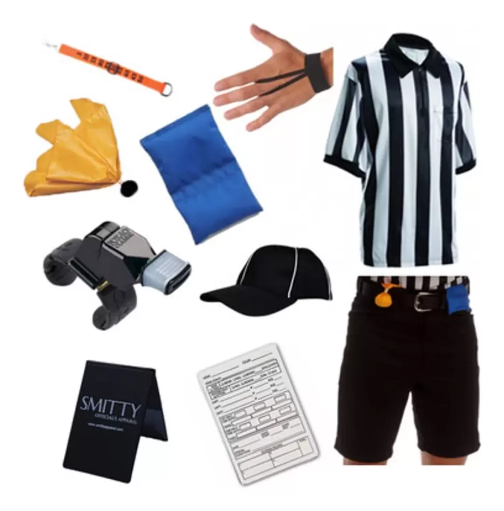 Kit de 10 piezas para árbitro de fútbol americano, incluye jersey, gorra y accesorios