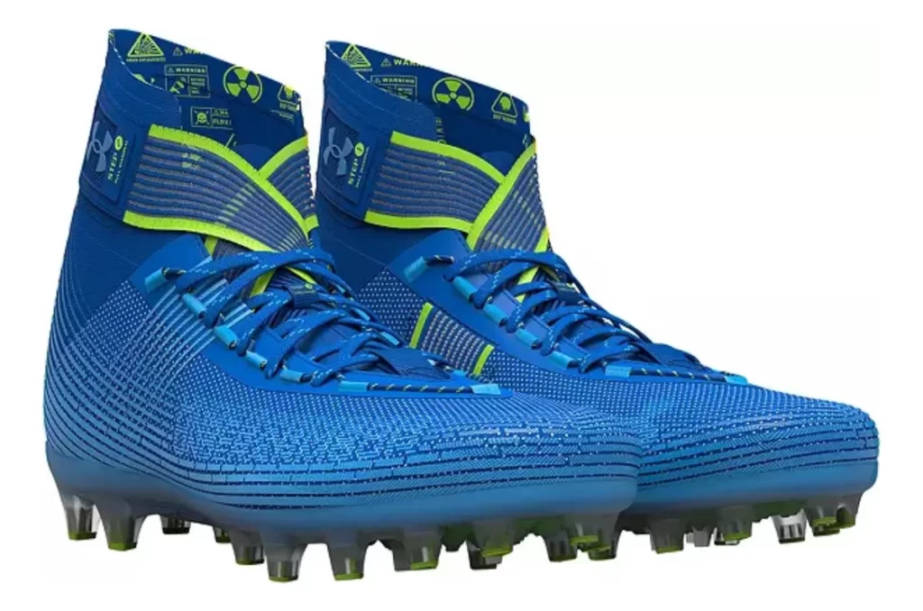 Tachones Under Armour Highlight MC azules para fútbol americano